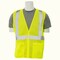 Erb Safety Safety Vest, Break Away, Mesh, Class 2, S320, Hi-Viz Lime, 2XL 61103